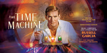 Load image into Gallery viewer, The Time Machine Original Motion Picture Score Composed and Conducted by Russell Garcia. Remastered Edition. The Graunke Symphony Orchestra. Graphic Design Jim Titus. Producer Arnold Leibovit.